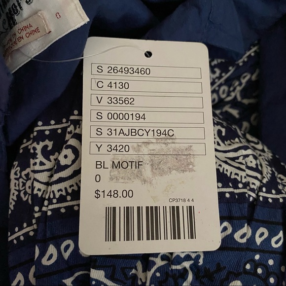 Anthropologie | Holding Horses Blue Dress Bandana Print Fit N Flare Size 0 NWT - Picture 4 of 6